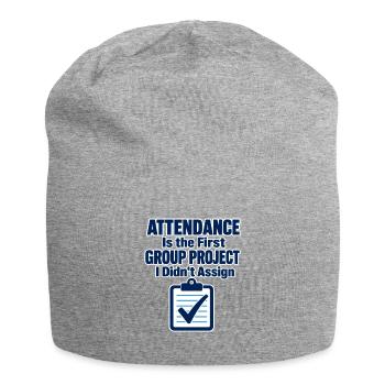 Funny Teacher Attendance Group Project Classroom J - Jersey Beanie - heather grey - Front