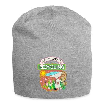 Learn about recycling - Jersey Beanie - heather grey - Front