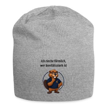 Benno Biber Banker - Bonität - Jersey-Beanie - Grau meliert - Vorne