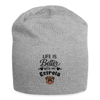 Life is better with mine - Jersey Beanie - heather grey - Front
