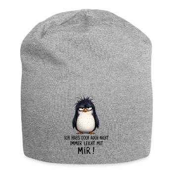  Ich Habs Doch Auch Nicht Immer Leicht Mit Mir - Jersey-Beanie - Grau meliert - Vorne
