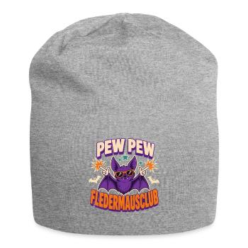 Pew Pew Fledermausclub – Lustiger Vampir - Jersey-Beanie - Grau meliert - Vorne