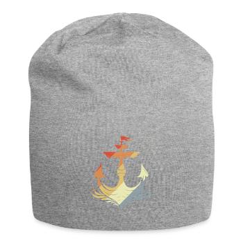Croquis d’ancre à voile Vintage - Bonnet en jersey - gris chiné - Devant