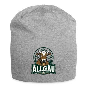 Vache d’Allgäu Vintage Edelweiss Bavière - Bonnet en jersey - gris chiné - Devant