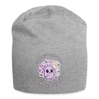 J’ai compris les mots - Bonnet en jersey - gris chiné - Devant