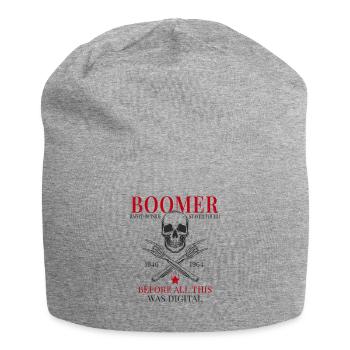 Boomer – Avant que tout cela ne soit numérique - Bonnet en jersey - gris chiné - Devant