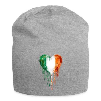 Art irlandais de goutte de cœur - Bonnet en jersey - gris chiné - Devant