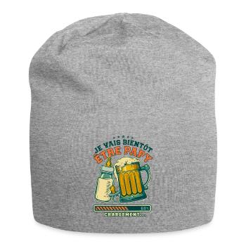 Futur Papy Humour Annonce Grossesse - Bonnet en jersey - gris chiné - Devant