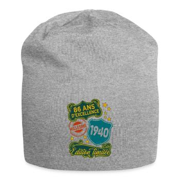 86 Ans Millésime 1940 Edition Limitée Anniversaire - Bonnet en jersey - gris chiné - Devant
