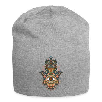 Spiritualität Heilige Geometrie Zen-Symbol - Jersey-Beanie - Grau meliert - Vorne