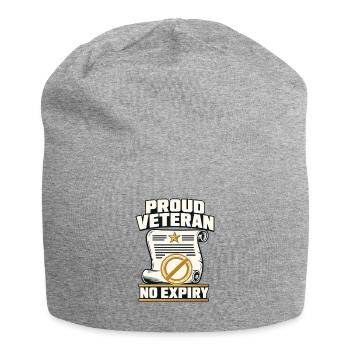 Proud Veteran sans expiration, Veteran Pride Military Se - Bonnet en jersey - gris chiné - Devant
