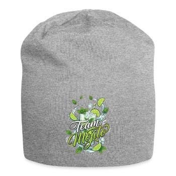 JGA Mojito Cocktail Barkeeper - Jersey-Beanie - Grau meliert - Vorne