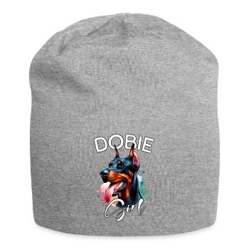 Doberman Girl Doberman - Jersey Beanie - heather grey - Front