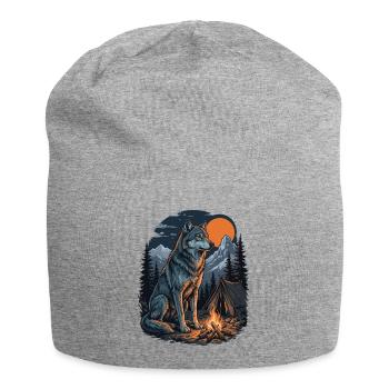 Hiking Wolf – Outdoor-Abenteuer - Jersey-Beanie - Grau meliert - Vorne