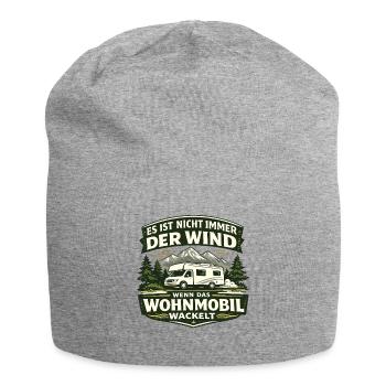 Wohnmobil wackelt – frecher Camper Spruch - Jersey-Beanie - Grau meliert - Vorne
