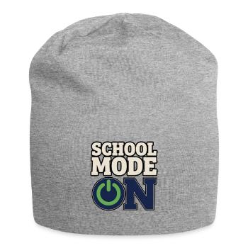 Back to School – School Mode On Power Button - Jersey Beanie - heather grey - Front