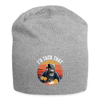  ID Tack That Schweißer Spruch Retro Schweißen - Jersey-Beanie - Grau meliert - Vorne