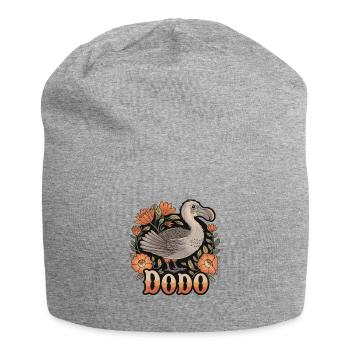  DODO Dodo Vogel Retro Blumen Ausgestorbenes Tier - Jersey-Beanie - Grau meliert - Vorne