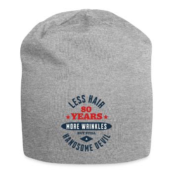 80th Birthday Devil - Jersey Beanie - heather grey - Front