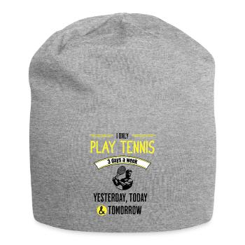 Lustiges Tennis-Zitat - Jersey-Beanie - Grau meliert - Vorne