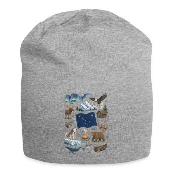Alaska | Northern Lights, Wilderness & Adventure - Jersey Beanie - heather grey - Front