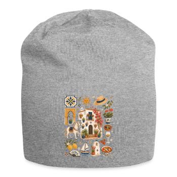 Andalusia | Sun, olives & joie de vivre - Jersey Beanie - heather grey - Front