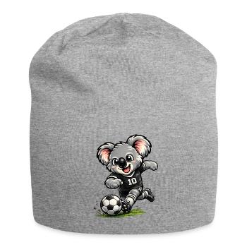 Süßer Koala spielt Fußball - Jersey-Beanie - Grau meliert - Vorne