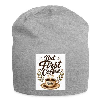 but_first_cafe - Jersey-Beanie - Grau meliert - Vorne
