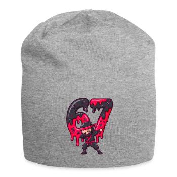 Drip Ninja 67 Neon Drops - Jersey Beanie - heather grey - Front