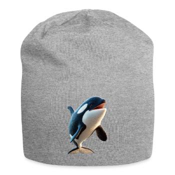 Orca Schwertwal Wal Killerwal Meerestiere Orcas - Jersey-Beanie - Grau meliert - Vorne