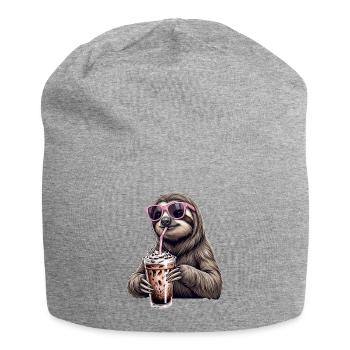 Faultier Eiskaffee  - Jersey-Beanie - Grau meliert - Vorne