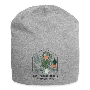 Plant Parent Society: Grüner Lebensstil - Jersey-Beanie - Grau meliert - Vorne