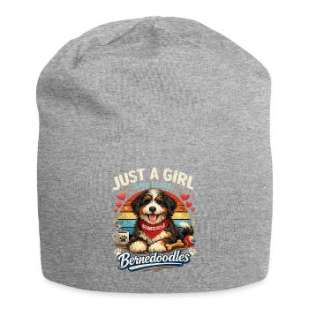 Einfach nur ein Mädchen, das Bernedoodles liebt - Jersey-Beanie - Grau meliert - Vorne