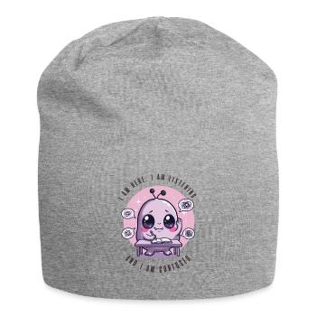 Ich höre zu und bin verwirrt, Außerirdischer - Jersey-Beanie - Grau meliert - Vorne