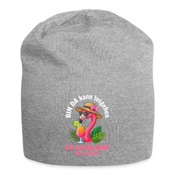 Flamingo Party Es Eskaliert eh wieder Mädelsabend - Jersey-Beanie - Grau meliert - Vorne