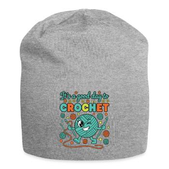 Its A Good Day To Crochet Funny Crochet Lover - Jersey Beanie - heather grey - Front