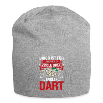 Bingo Ist Für Langweiler Coole Opas Spielen Dart - Jersey-Beanie - Grau meliert - Vorne