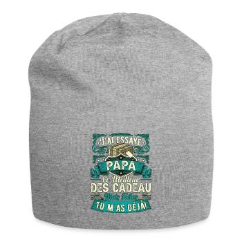 Vintage-Vatertags-Humorgeschenk zum Vater - Jersey-Beanie - Grau meliert - Vorne