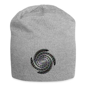 Neon Spiral Color Swirl - Jersey Beanie - heather grey - Front