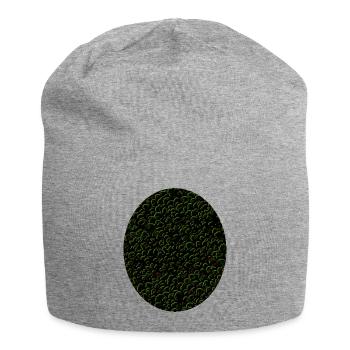 Mossy circle design - Jersey Beanie - heather grey - Front