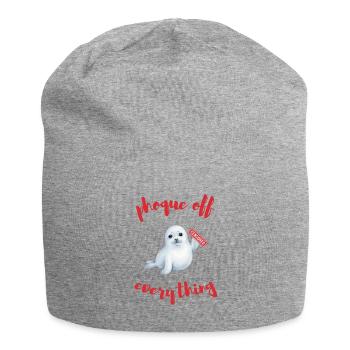 Alles abschließen – Fingerzeichen - Jersey-Beanie - Grau meliert - Vorne