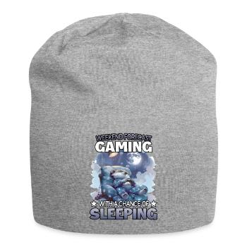 Gaming Weekend Sleep Probability - Jersey Beanie - heather grey - Front