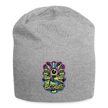 Ego Tod Psytrance – Rave-Outfit Psy Trance Goa - Jersey-Beanie - Grau meliert - Vorne