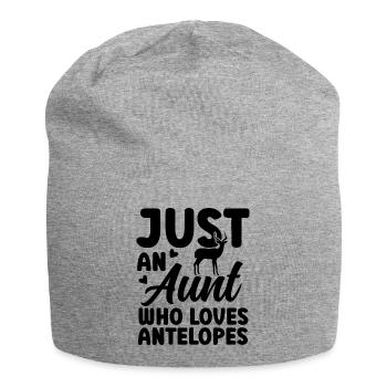 Antelope Aunt Animal Humor - Jersey Beanie - heather grey - Front