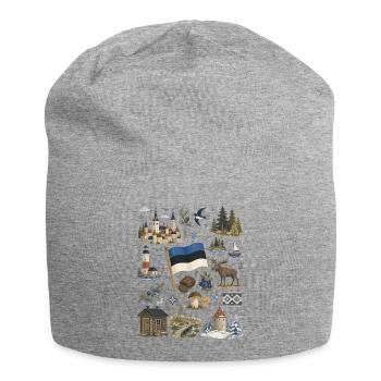 Estonia | Baltic Sea, Forests & Hibernation - Jersey Beanie - heather grey - Front