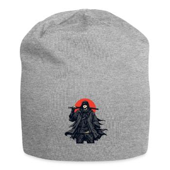 Dark cape fighter with baton - Jersey Beanie - heather grey - Front