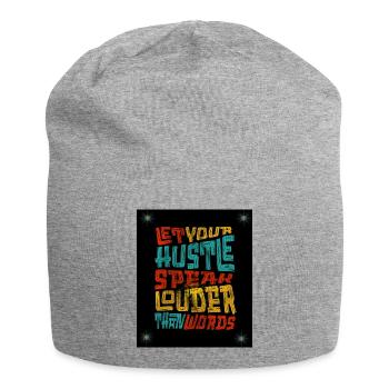 Let Your Hustle Speak Louder - Jersey Beanie - heather grey - Front