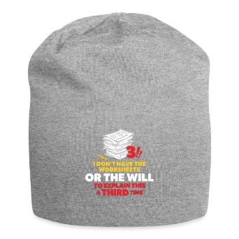 Stacks of Papers Sarcastic Quote - Jersey Beanie - heather grey - Front