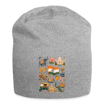 India | Taj Mahal, Spices & Colors - Jersey Beanie - heather grey - Front