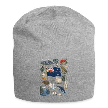 New Zealand | Kiwi, Fjords & Adventure - Jersey Beanie - heather grey - Front